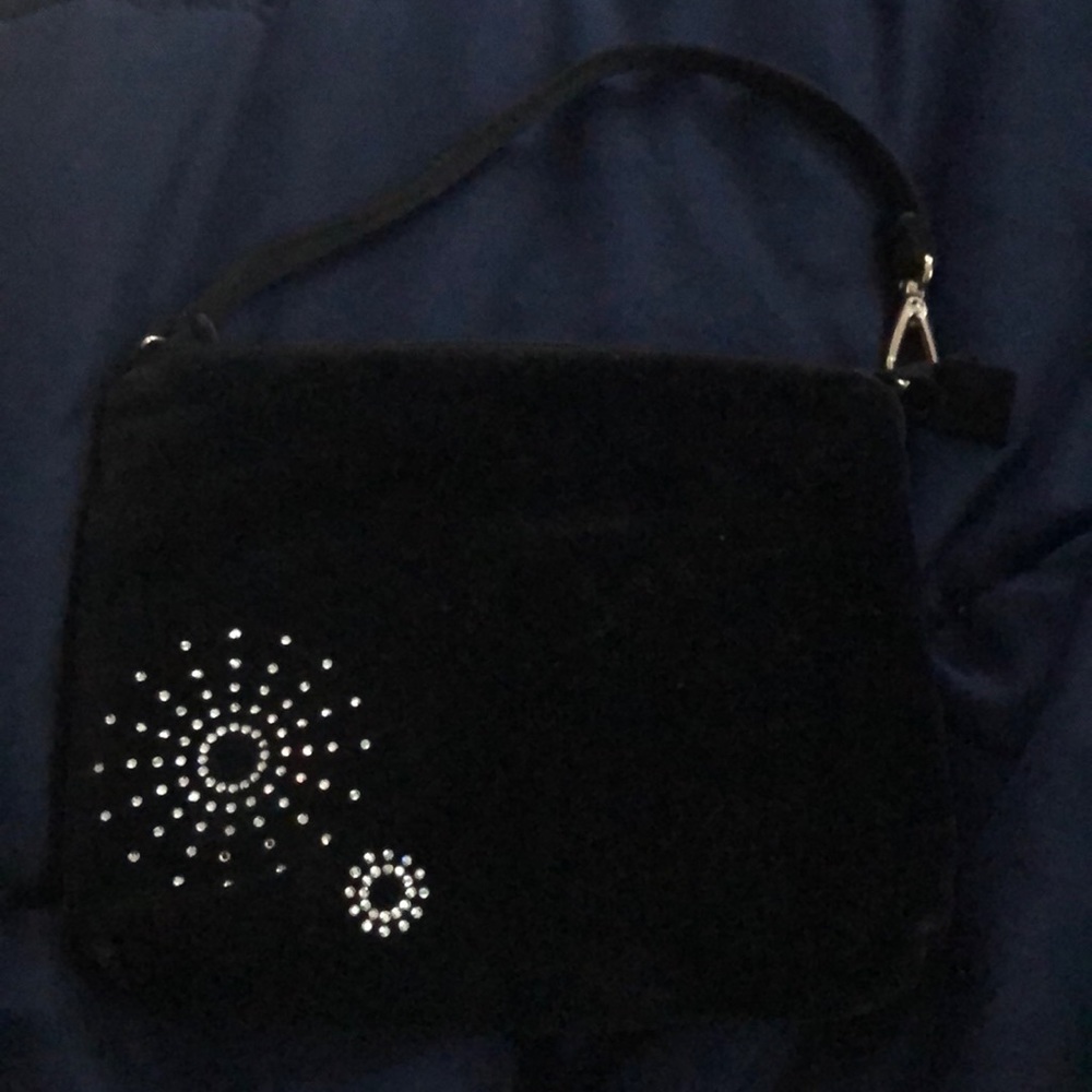 Sparkling black velvet bag